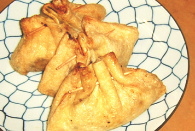 野菜炒めのパリパリ巾着包み